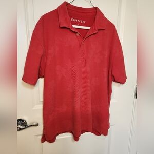 Orvis Red Polo Mens Large